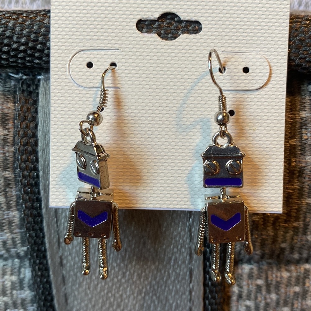 NWT Robot Pals Earrings (Purple)